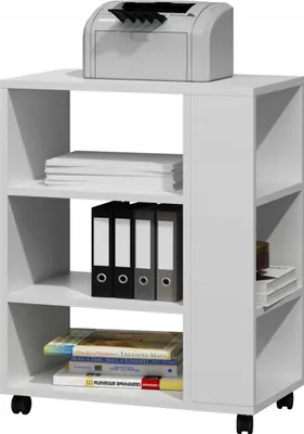 Immagine prodotto di Tavolo da stampa multifunzione con ruote, bianco