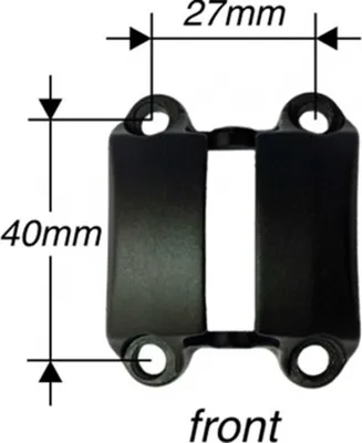 Immagine prodotto di by.schulz 10391 Piastra attacco manubrio Speedlifter SDS in alluminio, 4 fori Ø31,8 mm, nero