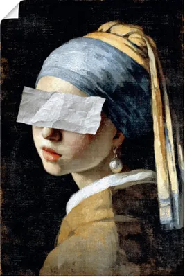 Produktbild von ARTland Poster Mädchen mit dem Perlenohrring und Papier Größe: 20x30 cm