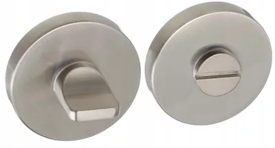 Image de Gamet PLT26 Rosace ronde nickel brossé serrure WC