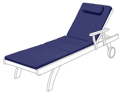 Produktbild von Gartenliegenauflage – Wasserabweisendes Sonnenliegenkissen mit Komfortfüllung – Weiche Auflage für Gartenliege