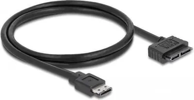 Obrázok produktu pre DeLOCK Cable eSATAp / Slimline SATA13pin, 1m, 1 m, eSATAp, Čierna