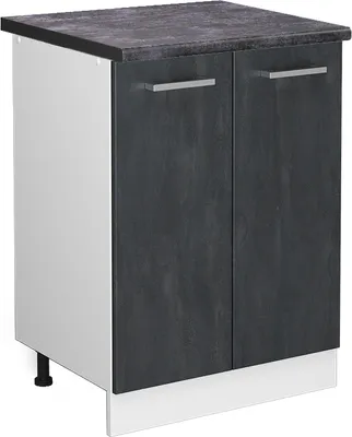 Produktbild von Küchenunterschrank Vicco R-Line Schwarz Beton 60 cm AP Anthrazit, Model 47504