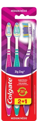 Image de Colgate tandenborstel 3x zig zag Medium