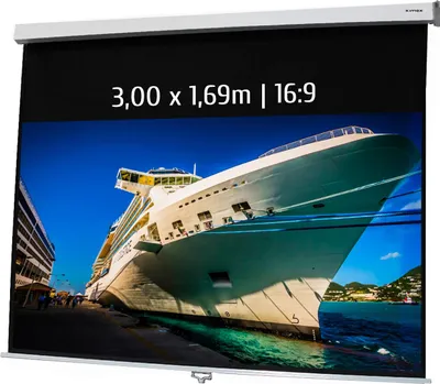 Image de Ecran de projection manuel 3,00 x 1,69m - Format 16:9