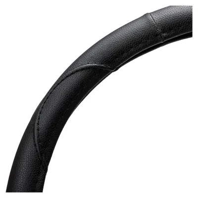 Produktbild von ® Auto Lenkradhülle XL 41-43 cm Lenkradschoner seidenmatt schwarz weich Leder Universal griffsicher rutschfest bequem Lederoptik