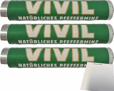 Produktbild von Vivil Rolle Pfefferminz 3er Pack (3x29g Rolle) + usy Block