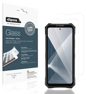 Immagine prodotto di 2x Pellicola Protettiva per Doogee V50 Protezione Vetro Flessibile 9H dipos