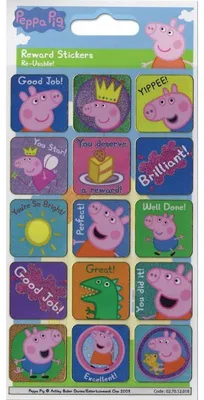Produktbild von Peppa Wutz Aufkleber, holographisch, wiederverwendbar, reißfest, 95 x 195 mm