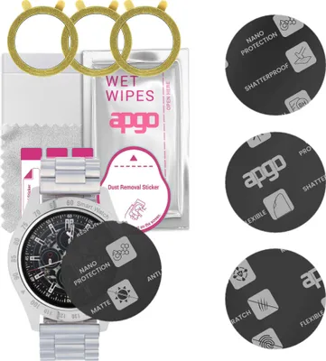 Produktbild von apgo 3 Stück Schutzglas, Matt, kompatibel mit Garett Men Style Smartwatch, Hybrid 8H, Ersatz für Hartglas, Displayschutzglas, Bildschirmschutz, Displayschutz, kratzfest