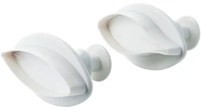 Imagen del producto de Juego de 2 cortadores para fondant, moldes, motivos "HOJA LISA"
