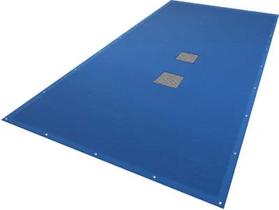 Immagine prodotto di Copertura per piscina VOUNOT® rettangolare, 160 g/m², telo doppio con occhielli in alluminio, 4x8 m