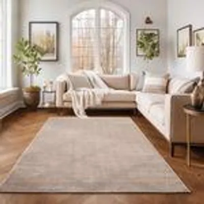 Produktbild von Teppich Wohnzimmer Schlafzimmer Läufer Esszimmer Küchenteppich Einfarbiges Design Flauschig Weich Farbe : Beige , Größe : 80 x 250 cm