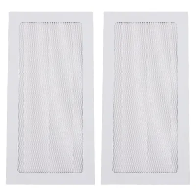 Image de 2 pièces filtre à poussière de ventilateur de refroidissement d'ordinateur, cadre magnétique, filet à poussière de ventilateur de PC, filtre de refroidisseur de PC, filet fin, protection contre la poussière en PVC, blanc
