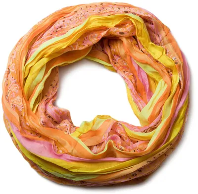 Produktbild von styleBREAKER Damen Loop Schlauchschal mit Streifen und Paisley Muster Mix, Schal, Tuch 01018004