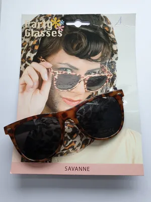Produktbild von B025623-1 braun Damen Leoparden Brille Partybrille Panter