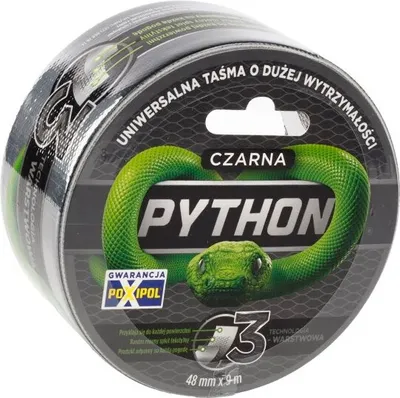 Zdjęcie produktu dla PYTHON Czarna taśma uniwersalna, 48 mm / 9 m