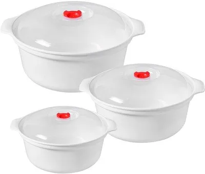 Produktbild von Mikrowellensichere 3-teilige Schalen mit Deckel, BPA-frei