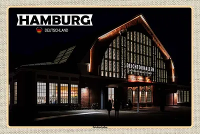 Produktbild von vianmo Holzschild 20x30 cm Hamburg Deichtorhallen Kunst