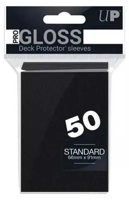 Productafbeelding van Ultra Pro Deck Protector kaarthouders, effen zwart (50 stuks)