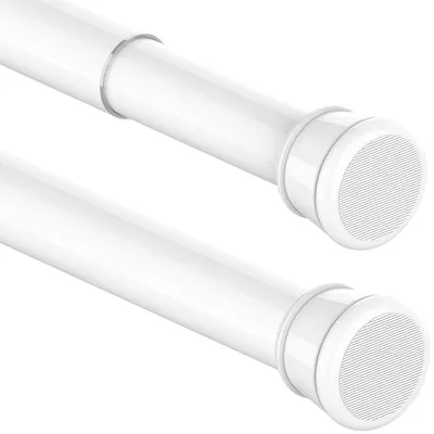 Produktbild von Teleskop-Gardinenstange ohne Bohren - Antirutsch - 83 bis 160 cm - Weiß