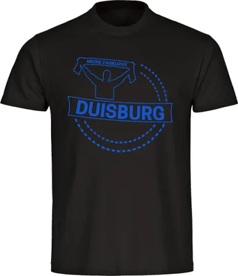 Produktbild von multifanshop Kinder T-Shirt - Duisburg - Meine Fankurve, schwarz, Größe 152