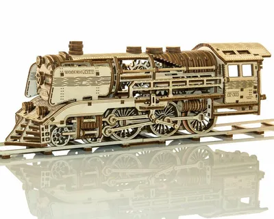 Produktbild von WOODEN CITY 3D-Puzzle Express mit Schienen 400 Teile