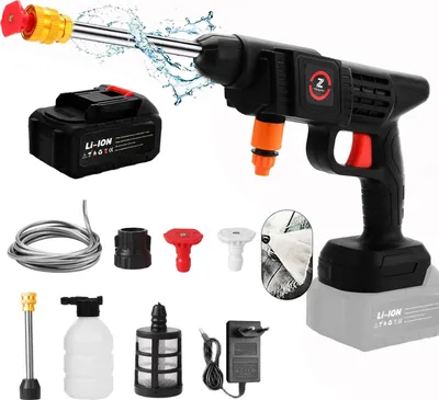 Immagine prodotto di Idropulitrice, funzionamento senza fili, pressione di lavaggio efficace, Set B - 1 batteria, alimentata a batteria-d
