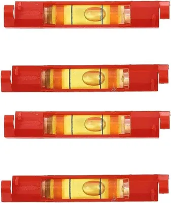 Image de Niveau à bulle professionnel avec 4 repères de niveau, jaune