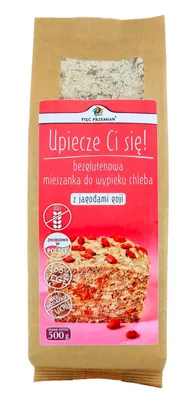 Obrázok produktu pre ZMES NA PEČENIE CHLEBA S GOJI BEZ PRIDANÉHO CUKRU, BEZLEPKU 500 g - PÄŤ PREMENI