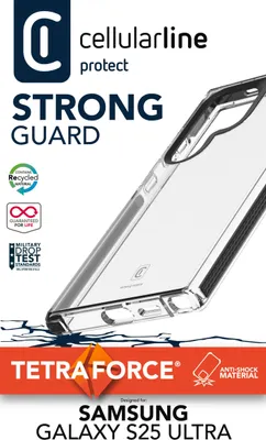 Zdjęcie produktu dla Cellularline 8018080491450, Pokrowiec, Samsung, Galaxy S25 Ultra, 17,3 cm (6.8"), Czarny