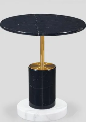 Image de Table basse ronde noire Tables d'appoint élégantes pour le salon