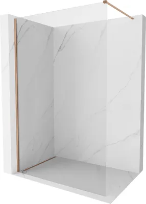 Obrázek produktu pro Mexen Kioto-X sprchová zástěna Walk-in 110 x 200 cm, transparentní 10 mm, kartáčovaná měď - 800-110-101-65-00-X
