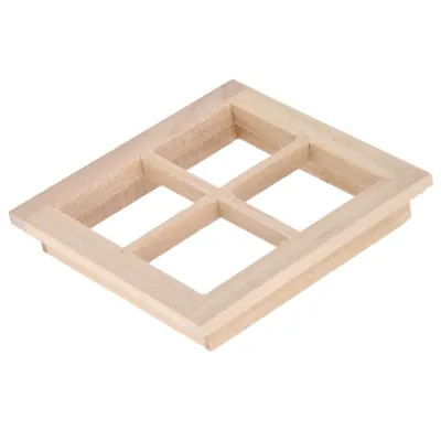 Produktbild von 1:12 Puppenhaus Fenster Miniatur aus Holz unlackiert simuliert Winder Dekoration Zubehör