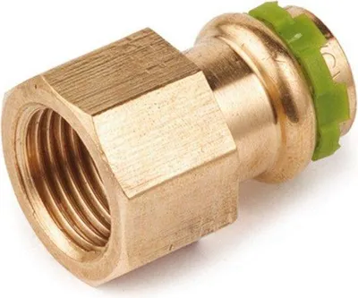 Produktbild von Kupfer Pressfitting Sudo-Press Übergangsverschraubung Innengewinde 18 mm - 1/2' Kontur V DVGW