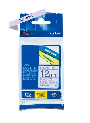 Produktbild von brother Schriftband TZe-MQF31 TZEMQF31, 12 mm schwarz auf lila