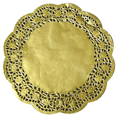 Produktbild von Tortenspitzen rund 27 cm 100 Stück gold
