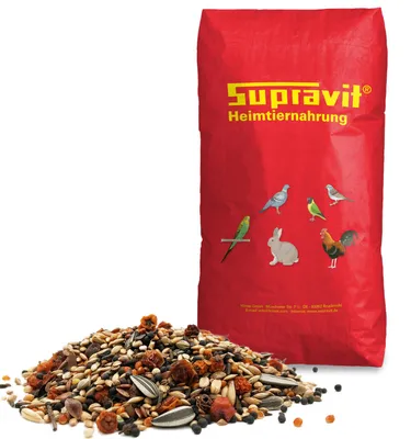 Produktbild von Supravit Waldvogelfutter 25kg Sonnenblumenkerne | Vogelfutter Wildvögel ganzjährig & Gartenvögel für Meisen, Amseln, Finken, Rotkehlchen