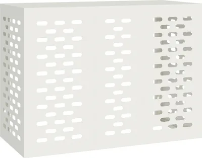 Produktbild von Klimaanlagenabdeckung Weiß 110x50x80 cm Stahl, Klima- & Heizgeräte Zubehör DesignMöbel Neu