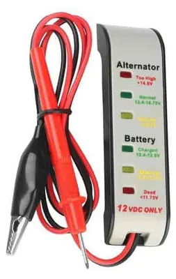 Productafbeelding van Tester voor accu en dynamo 12V, met krokodillenklem en meetpen