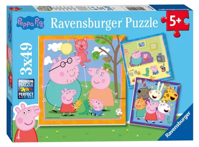 Image de Ravensburger Familie en Vrienden van Peppa Pig Legpuzzel, 3x49st.