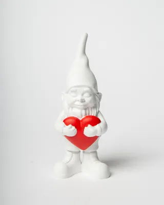 Produktbild von Zwergenliebhaber-Statue, weiß, 12 cm