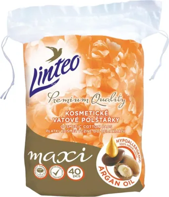 Image de Lingettes cosmétiques Premium maxi à l'huile d'argan, 40 pièces, Linteo, démaquillage