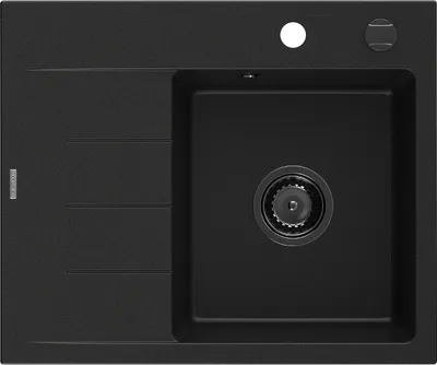 Zdjęcie produktu dla Mexen Ben zlewozmywak granitowy czarny 1-komorowy 600x500 mm