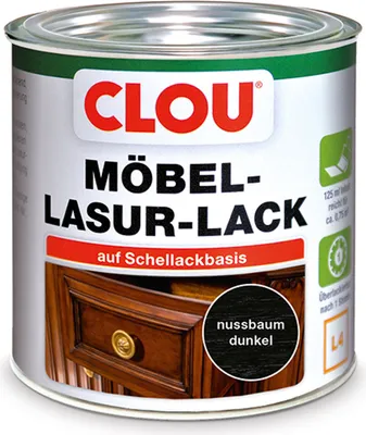 Produktbild von Clou Möbel Lack L4 125 ml nussbaum dunkel