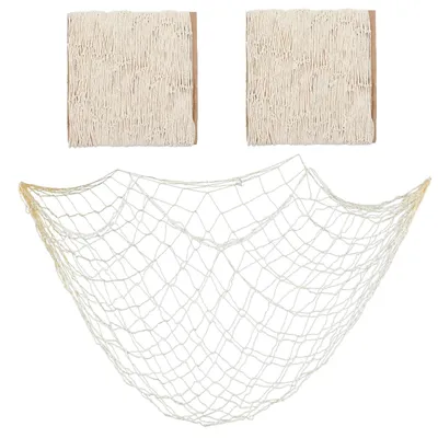 Fischernetz-Deko 100x200 cm, 2 Stück, Baumwolle, maritim