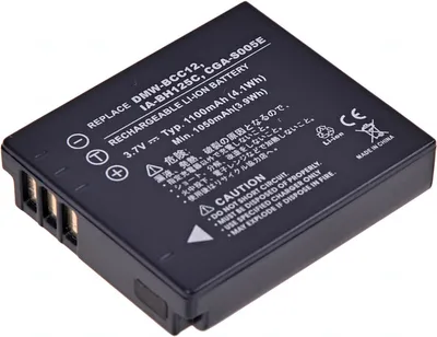 Image de Batterie T6 Power pour Panasonic Lumix DMC-FX3 serie, Li-Ion, 3,7 V, 1100 mAh (4,1 Wh), bleu