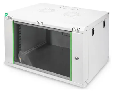 Produktbild von Digitus DN-19 07-U-EC 7U 600 mm Breit Rackschrank - Grau - Glas, Stahl