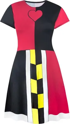 Image de Alice au pays des merveilles - Robe costume pour femme NS5230 (XL) (rouge/noir)