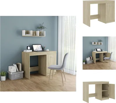 Produktbild von vidaXL Schreibtisch Sonoma-Eiche 100x50x76 cm Holzwerkstoff -  Schreibtische